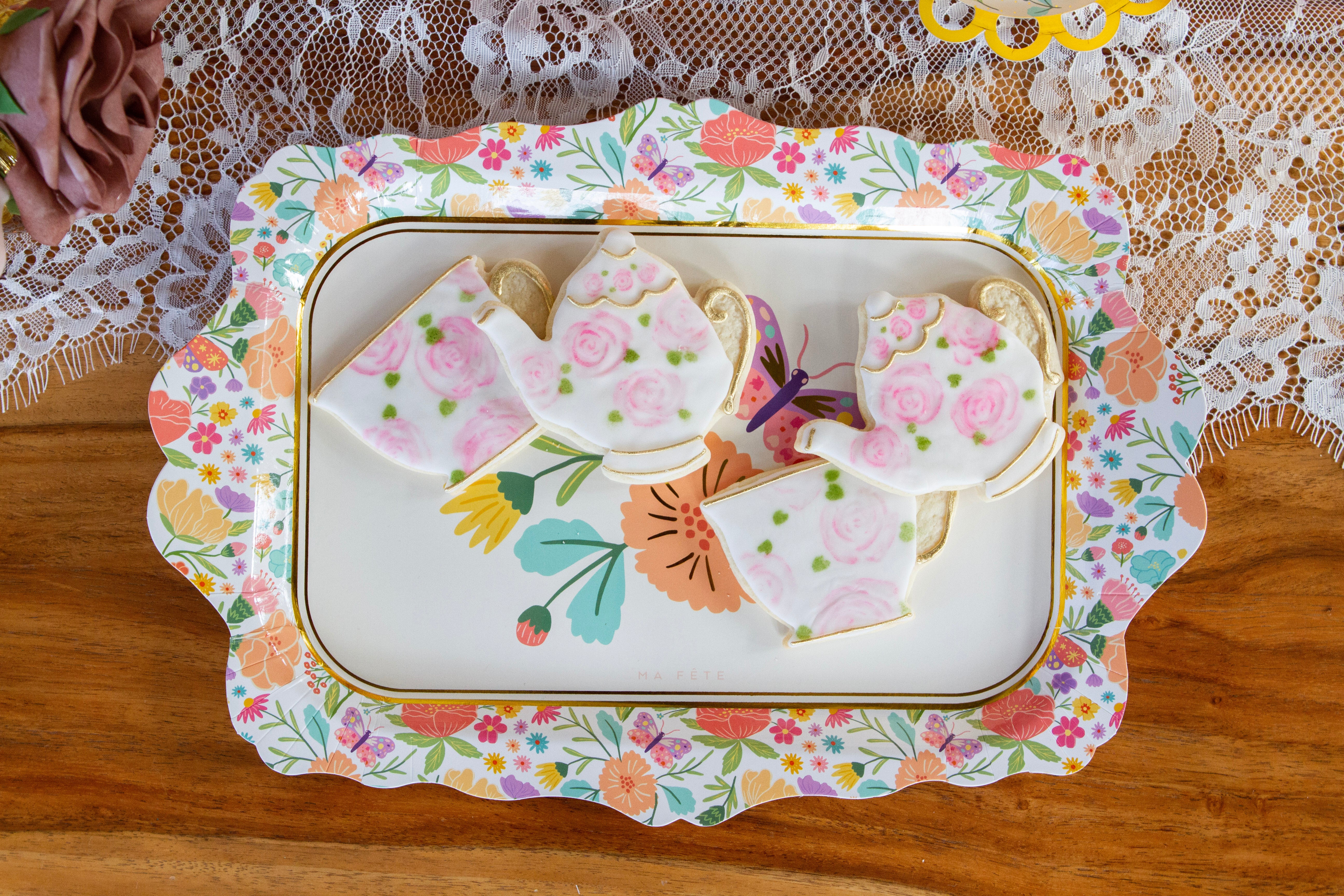 Butterfly Garden Tea Party Platters, 4ct
